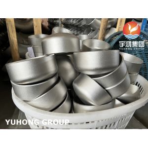 Quality A403 WP316L BUTT WELD CAP STAINLESS STEEL FITTING SANDBLASTED SURFACE for sale