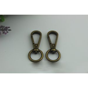 Customized all kinds of color cheap zinc alloy metal round 15 mm snap hook for