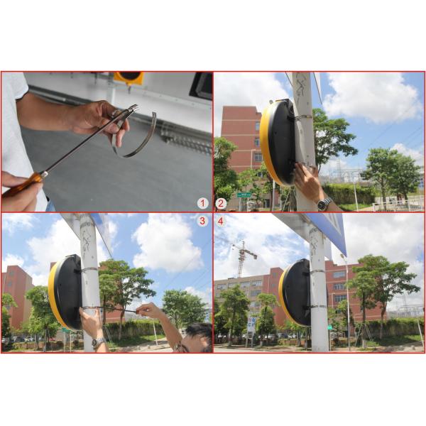 Solar Powered Yellow Sunflower Strobe Traffic Led Warning Light