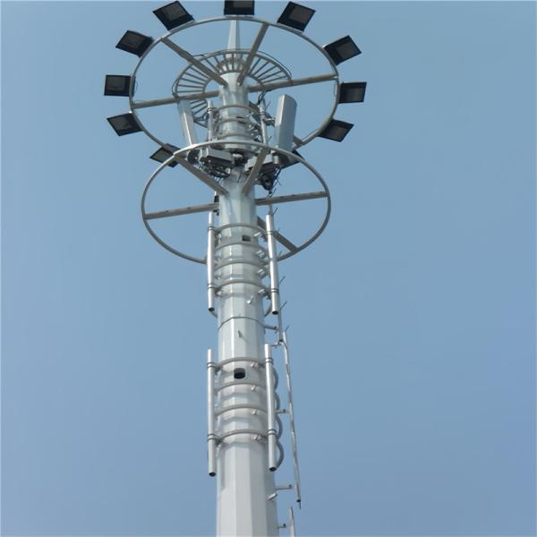Communication Broadcasting Telecommunication Monopole Antenna Tower ASTM A123/