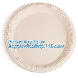 custom printed party plates disposable sugarcane bagasse plate Biodegradable