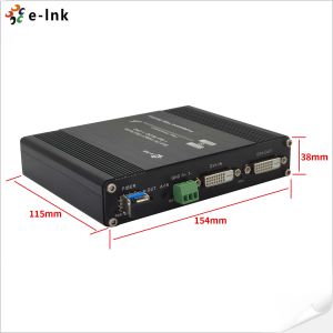 1Ch 1080P Bidi DVI + 1Ch Bidi RS232 + 1Ch Bidi Stereo Audio + GPIO over Fiber