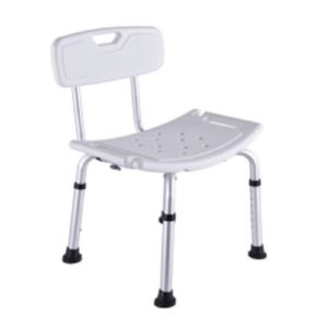 China Hospital Bath Chair White Height Adjustable Aluminum Alloy Matte Finish on sale