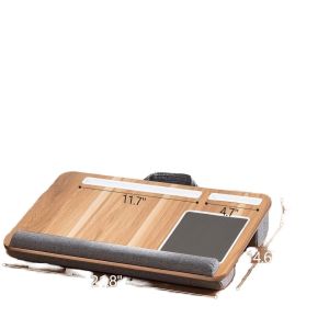 Quality Environmental Protection Folding Bamboo Laptop Tray Desk With Cushion Tray for sale
