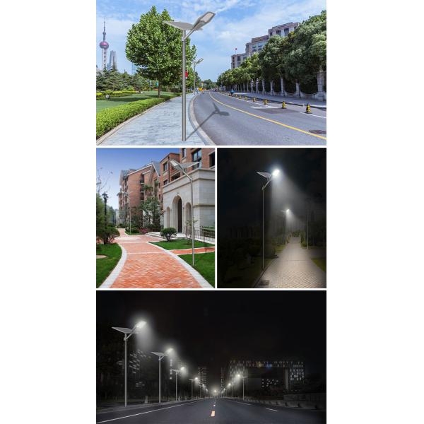 LED Solar Street Light With Pole Interstellar Warrior Lamps High Lumen Waterproof