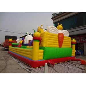Customized Cartoon Inflatable Bouncy Castle Waterproof / Fire - Resistant