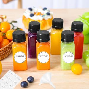 Bpa Free square Bottle Juice Screw Cap Bottle with Flavour Juice and Leak Proof
