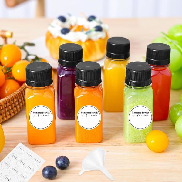 Bpa Free square Bottle Juice Screw Cap Bottle with Flavour Juice and Leak Proof