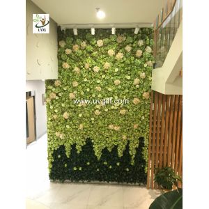 UVG wedding stage backdrop decoration in fake rose and hydrangea for flower wall CHR1109