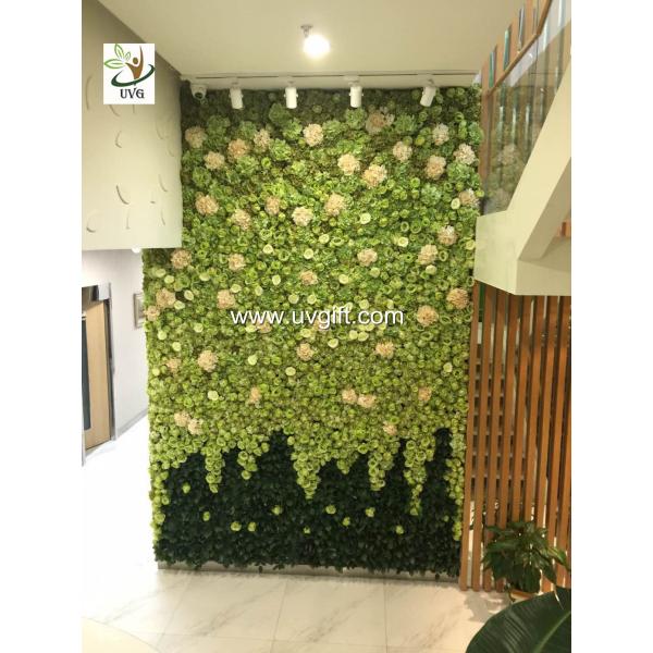 Buy UVG wedding stage backdrop decoration in fake rose and hydrangea for flower wall CHR1109 at wholesale prices