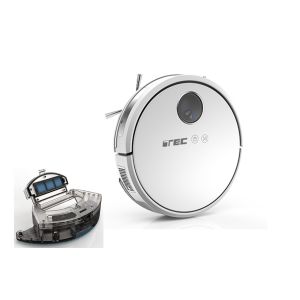 Automatic Charging Google Home Smart Vacuum Wifi Connectivity 1800pa Suction