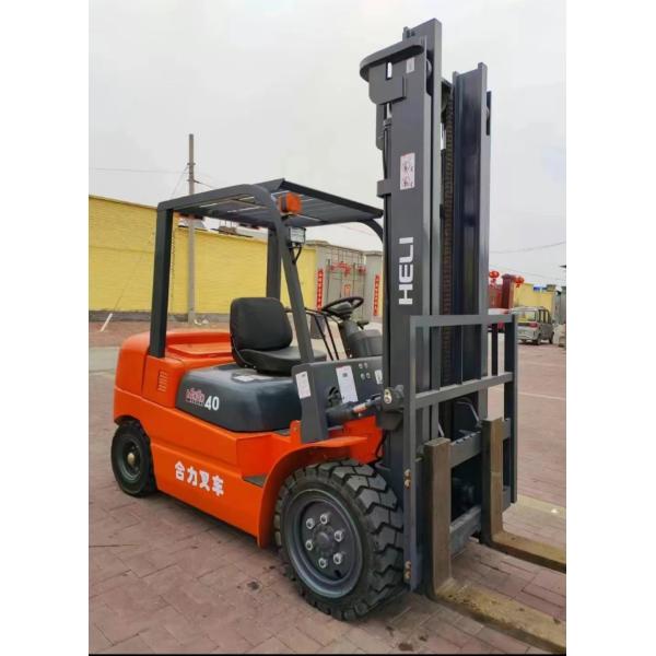 Heli Second Hand Forklift Used Diesel Forklift Truck 4 Ton Orange In Good Condition