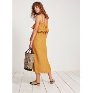 Boho Clothing Women Adjustable Straps Maxi Linen Dress