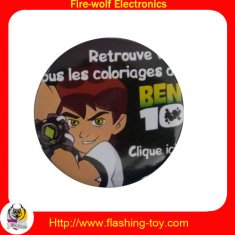 Quality Eco-friendly promotional Tin / plastic / metal pin, Button 3D Flashing Badges (Customized) for sale