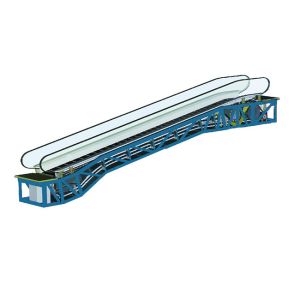 0 12 Degree Moving Walk Escalator Single Arrangement Safety Outdoor Escalator