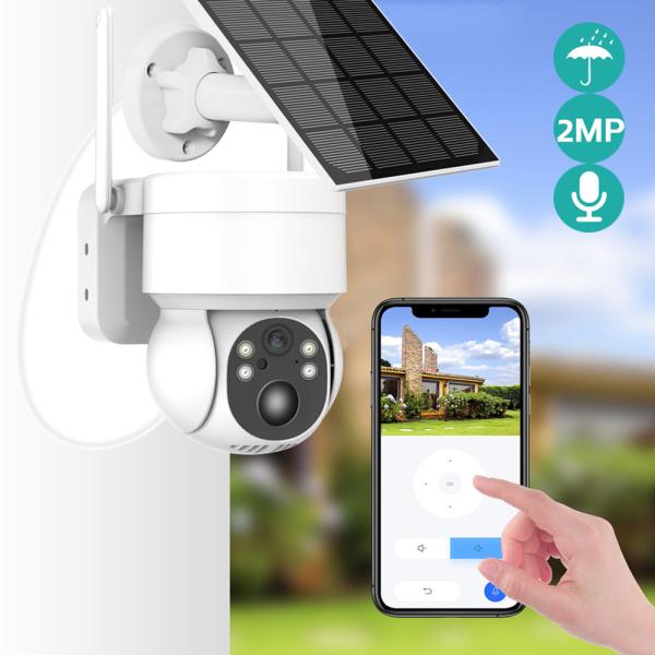 Full Color Outdoor Security PTZ Camera Intelligent Wireless Solar CCTV Wifi Camera