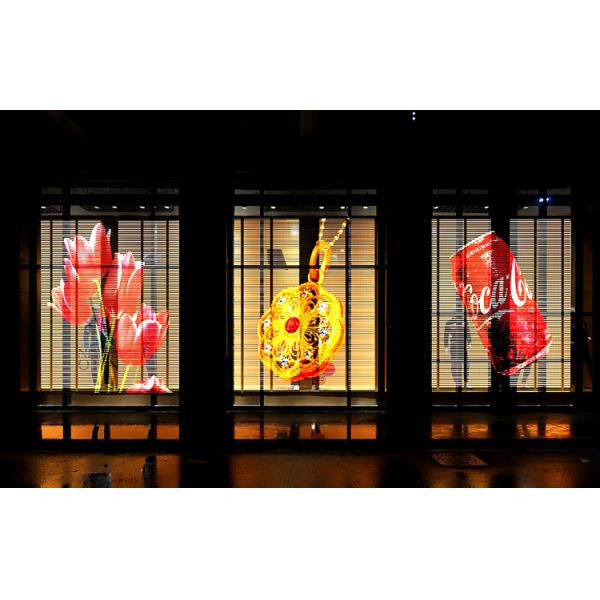 Buy SMD2020 LED Grille Screen IP67 LED Mesh Video Wall 5V Voltage OEM at wholesale prices