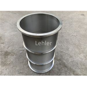 SS316L Paper Pulp 0.25mm Slot Wedge Wire Basket