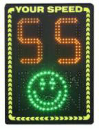 High Brightness LED Display Radar Speed Sign Waterproof Level IP65 Outdoor Solar