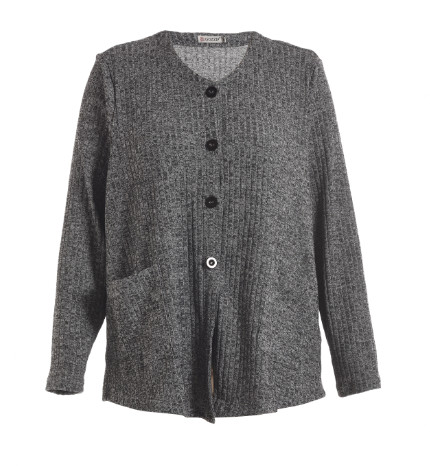 Buy Button Closure Grey Color Women's Knit Cardigan In Autumn Or Early Winter at wholesale prices