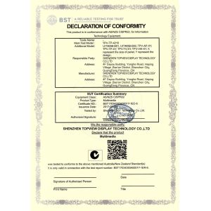 Shenzhen Topview Display Technology Co.,Ltd Certifications