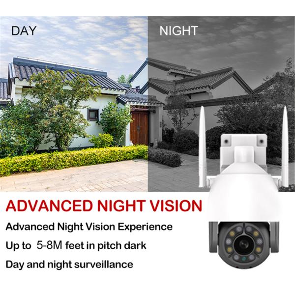 Security Camera Outdoor Whalecam 1080P Wi-Fi With Pan/Tilt, Color Night Vision, 2-Way Audio, Motion Detection Whit Alexa