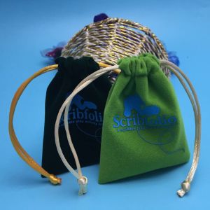 China Drawstring Velvet Pouch Reusable Custom Jewelry Packaging Bag on sale