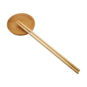 Biodegradable Disposable Bamboo Chopsticks with Black Flower Paper Wrapping