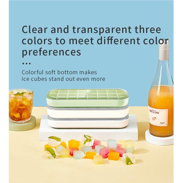 Plastic Soft Sole Refrigerator Ice Cube Maker Tray Small Square Ice Cube Tray