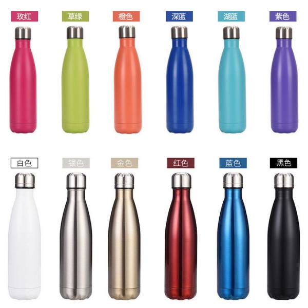Double Wall 188 Stainless Steel Vacuum Cola Shape Bottle Narrow Mouth Thermos Flask Keeping Warm And Cold 350ml 500ml 750ml 1000ml