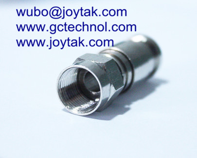 F Compression Connector F Male conenctor For RG6 Coax Cable Satellite TV connector