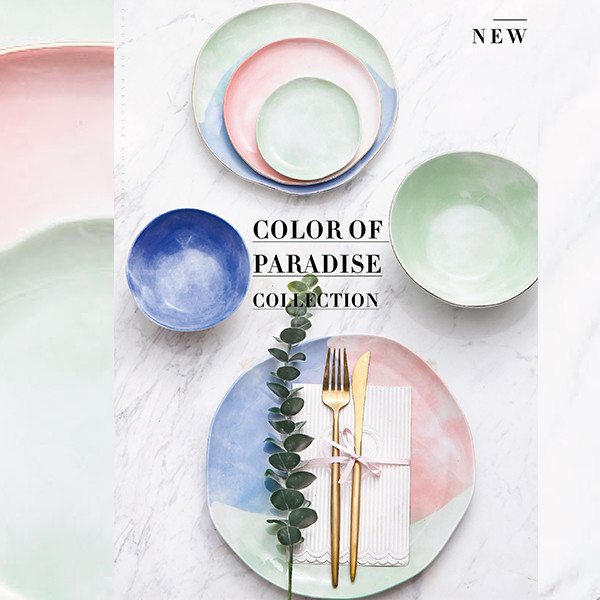 Buy 26cm Irregular Edge  Dishwasher Safe Ceramic Soup Platter Plates at wholesale prices