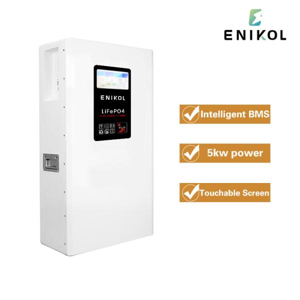 Buy 48V Solar Lithium Iron Phosphate Battery 100AH With LCD Display Touchable Screen at wholesale prices