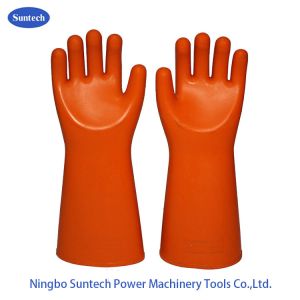 Straight Cuff Rubber Latex 35KV Insulating Electric Gloves