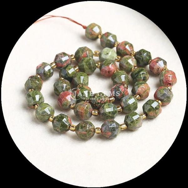 Natural Gemstone Polished Beads Faceted Loose Rhombus Bead for Jewelry Making