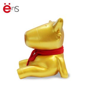 ODM Golden Plastic Cow Piggy Bank EN71 ASTM F963 certification