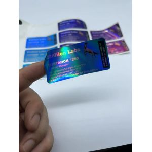 Rolls / Sheets Packaging 10ml Vial Labels Hologram Waterproof Durable