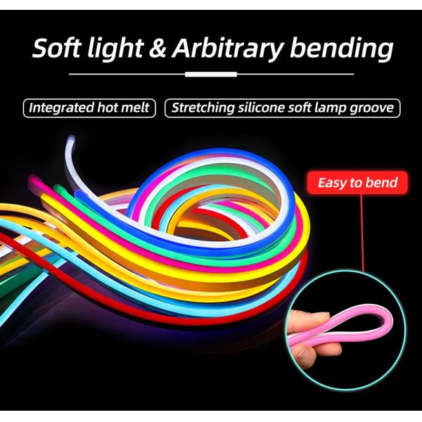 12v/24v/120v/240v LED Neon Strip Cuttable Pink/Blue Silicon for DIY Christmas Lights