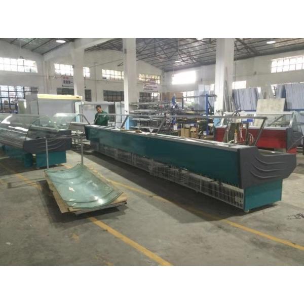 Dynamic Cooling 2.5m Deli Meat Display Cooler With Front Lift Up Glass