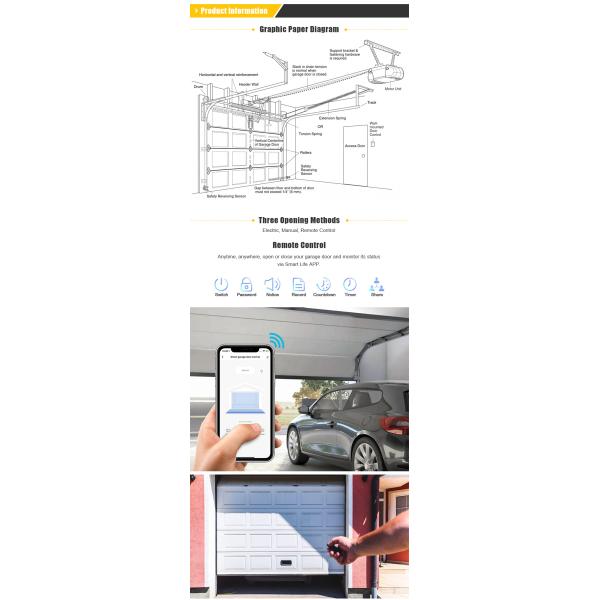 Modern Villa Exterior Insulated Aluminum Sectional Door Stylish Aluminum Alloy / Double Glazing Glass For Any Space