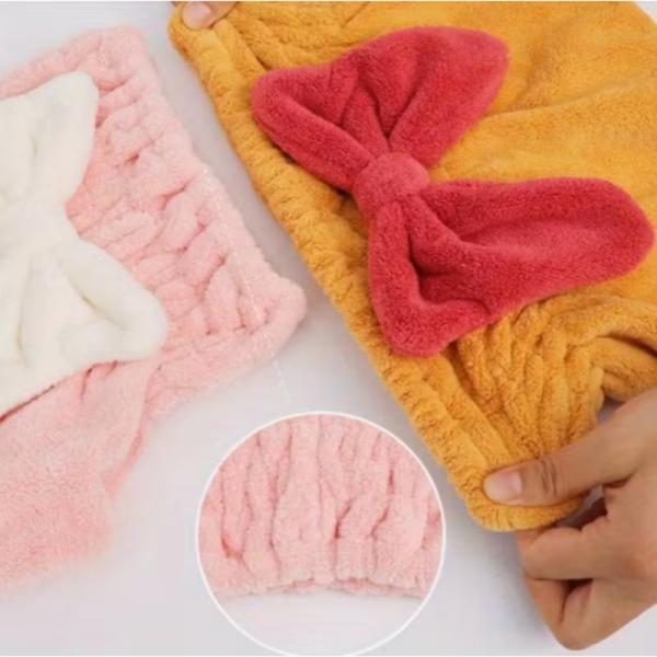 Buy Cute Bow Hair Turban – Microfiber, Quick-Drying & Gentle on Hair at wholesale prices