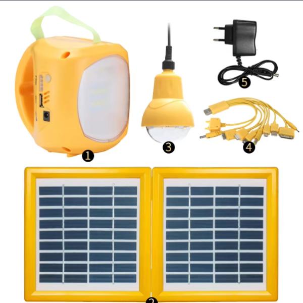 Rechargeable Solar Camping Lantern Portable Solar Power System with Mobile