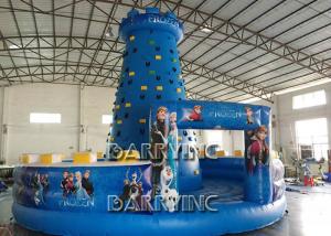 China Blue Kids Frozen Inflatable Climbing Wall Type PVC Material Inflatable Sports Arena on sale