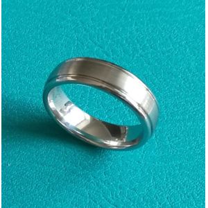 7mm Dome Cobalt Chrome Double Grooves Wedding Band Ring