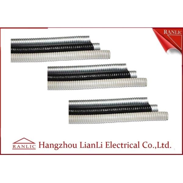 Buy Grey / Black Galvanized Steel Flexible Electrical Conduit with PVC Coated at wholesale prices