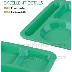 5 Compartment Lunch Box Disposable Plastic Food Container, biodegradable Fast