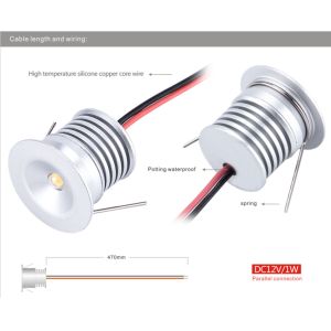 Mini LED downlights 1W 120degree beam angle led ccabinet light