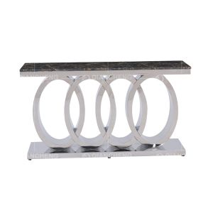Brown Marble Top 201 304 SS Console Table Furniture for Living Room