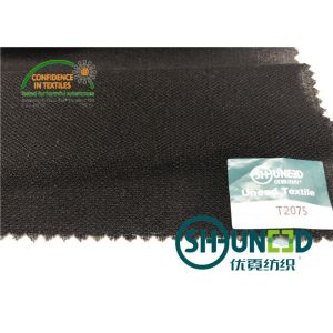 Black PA Coated Woven Interlining Twill Woven Stretch Interfacing