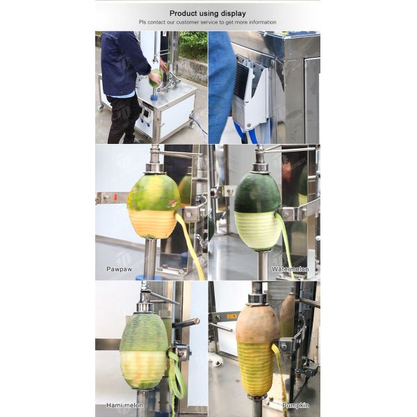 Gourds Medium Sized Melon Fruit And Vegetable Peeler Machine Double Headed